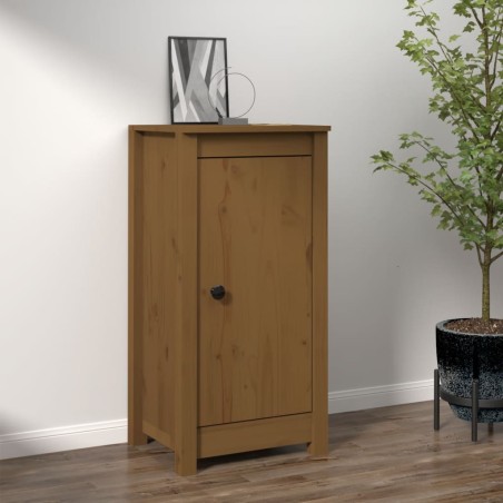 vidaXL Aparador de madera maciza de pino marrón miel 40x35x80 cm