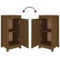 vidaXL Aparador de madera maciza de pino marrón miel 40x35x80 cm