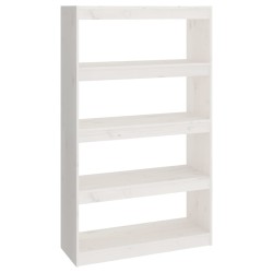vidaXL Estantería/divisor de espacios madera pino blanco 80x30x135,5cm