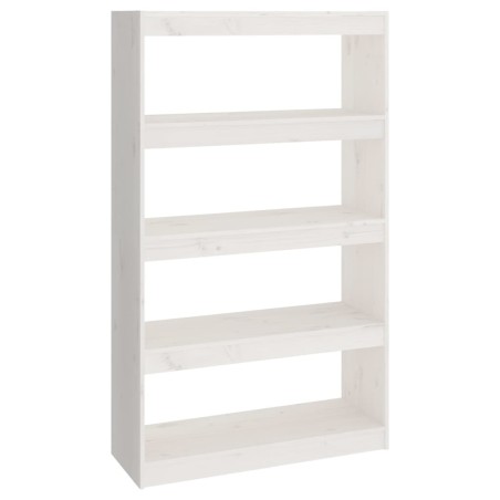 vidaXL Estantería/divisor de espacios madera pino blanco 80x30x135,5cm