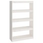 vidaXL Estantería/divisor de espacios madera pino blanco 80x30x135,5cm vidaXL Estantería/divisor de espacios madera pino blanco 80x30x135,5cm