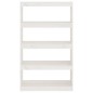 vidaXL Estantería/divisor de espacios madera pino blanco 80x30x135,5cm vidaXL Estantería/divisor de espacios madera pino blanco 80x30x135,5cm
