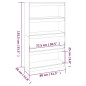 vidaXL Estantería/divisor de espacios madera pino blanco 80x30x135,5cm vidaXL Estantería/divisor de espacios madera pino blanco 80x30x135,5cm