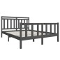 vidaXL Estructura de cama de madera maciza gris 160x200 cm vidaXL Estructura de cama de madera maciza gris 160x200 cm