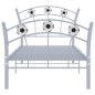 vidaXL Estructura de cama con diseño de fútbol metal gris 90x200 cm vidaXL Estructura de cama con diseño de fútbol metal gris 90x200 cm