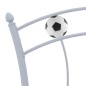vidaXL Estructura de cama con diseño de fútbol metal gris 90x200 cm vidaXL Estructura de cama con diseño de fútbol metal gris 90x200 cm