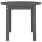vidaXL Mesa de centro de madera maciza de pino gris Ø 55x45 cm vidaXL Mesa de centro de madera maciza de pino gris Ø 55x45 cm
