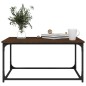 vidaXL Mesa de centro madera y hierro roble marrón 80x50x40 cm vidaXL Mesa de centro madera y hierro roble marrón 80x50x40 cm