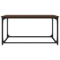 vidaXL Mesa de centro madera y hierro roble marrón 80x50x40 cm vidaXL Mesa de centro madera y hierro roble marrón 80x50x40 cm