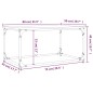 vidaXL Mesa de centro madera y hierro roble marrón 80x50x40 cm vidaXL Mesa de centro madera y hierro roble marrón 80x50x40 cm
