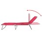 vidaXL Tumbona plegable de acero con recubrimiento polvo roja vidaXL Tumbona plegable de acero con recubrimiento polvo roja