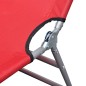 vidaXL Tumbona plegable de acero con recubrimiento polvo roja vidaXL Tumbona plegable de acero con recubrimiento polvo roja