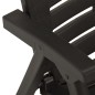 vidaXL Sillas de jardín 2 unidades plástico gris antracita
