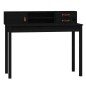 vidaXL Escritorio de madera maciza de pino negro 110x50x93 cm vidaXL Escritorio de madera maciza de pino negro 110x50x93 cm