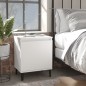 vidaXL Mesitas de noche con patas de metal 2 uds blanco 40x30x50 cm vidaXL Mesitas de noche con patas de metal 2 uds blanco 40x30x50 cm