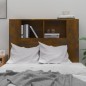 vidaXL Mueble cabecero roble ahumado 100x18,5x104,5 cm vidaXL Mueble cabecero roble ahumado 100x18,5x104,5 cm
