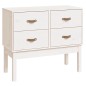 vidaXL Mueble consola de madera maciza de pino blanco 90x40x78 cm vidaXL Mueble consola de madera maciza de pino blanco 90x40x78 cm