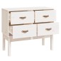 vidaXL Mueble consola de madera maciza de pino blanco 90x40x78 cm vidaXL Mueble consola de madera maciza de pino blanco 90x40x78 cm