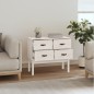 vidaXL Mueble consola de madera maciza de pino blanco 90x40x78 cm vidaXL Mueble consola de madera maciza de pino blanco 90x40x78 cm