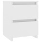 vidaXL Mesita de noche madera contrachapada blanco 30x30x40 cm vidaXL Mesita de noche madera contrachapada blanco 30x30x40 cm
