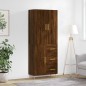 vidaXL Aparador alto madera contrachapada marrón roble 69,5x34x180 cm vidaXL Aparador alto madera contrachapada marrón roble 69,5x34x180 cm