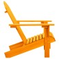 vidaXL Silla de jardín Adirondack madera maciza de abeto naranja vidaXL Silla de jardín Adirondack madera maciza de abeto naranja