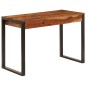 vidaXL Escritorio de madera maciza de sheesham y acero 110x55x78 cm