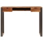 vidaXL Escritorio de madera maciza de sheesham y acero 110x55x78 cm