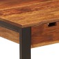 vidaXL Escritorio de madera maciza de sheesham y acero 110x55x78 cm