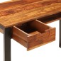 vidaXL Escritorio de madera maciza de sheesham y acero 110x55x78 cm