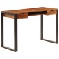 vidaXL Escritorio de madera maciza de sheesham y acero 110x55x78 cm