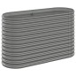 vidaXL Jardinera arriate acero recubrimiento polvo gris 114x40x68 cm vidaXL Jardinera arriate acero recubrimiento polvo gris 114x40x68 cm