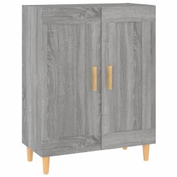 vidaXL Aparador de madera contrachapada gris Sonoma 69,5x34x90 cm