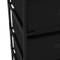 vidaXL Estante de almacenamiento 4 cestas de tela acero negro vidaXL Estante de almacenamiento 4 cestas de tela acero negro