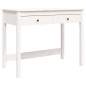 vidaXL Escritorio con cajones madera maciza de pino blanco 100x50x78cm vidaXL Escritorio con cajones madera maciza de pino blanco 100x50x78cm