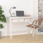 vidaXL Escritorio con cajones madera maciza de pino blanco 100x50x78cm vidaXL Escritorio con cajones madera maciza de pino blanco 100x50x78cm