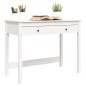 vidaXL Escritorio con cajones madera maciza de pino blanco 100x50x78cm vidaXL Escritorio con cajones madera maciza de pino blanco 100x50x78cm