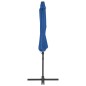 vidaXL Sombrilla voladiza con poste de acero azul celeste 300 cm vidaXL Sombrilla voladiza con poste de acero azul celeste 300 cm