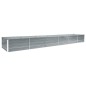 vidaXL Arriate de jardín de acero galvanizado gris 480x80x45 cm