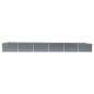 vidaXL Arriate de jardín de acero galvanizado gris 480x80x45 cm