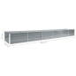 vidaXL Arriate de jardín de acero galvanizado gris 480x80x45 cm