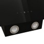 vidaXL Campana extractora pared acero y vidrio templado negro 90 cm vidaXL Campana extractora pared acero y vidrio templado negro 90 cm