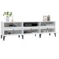 vidaXL Mueble de TV madera contrachapada blanco 150x30x44,5 cm