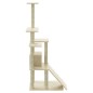 vidaXL Rascador para gatos con postes de sisal color crema 155 cm vidaXL Rascador para gatos con postes de sisal color crema 155 cm