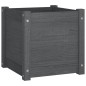 vidaXL Jardineras 2 uds madera maciza de pino gris 40x40x40 cm vidaXL Jardineras 2 uds madera maciza de pino gris 40x40x40 cm