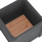 vidaXL Jardineras 2 uds madera maciza de pino gris 40x40x40 cm vidaXL Jardineras 2 uds madera maciza de pino gris 40x40x40 cm