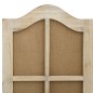 vidaXL Biombo de 4 paneles tela marrón 140x165 cm