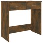 vidaXL Escritorio de madera contrachapada roble ahumado 80x40x75 cm vidaXL Escritorio de madera contrachapada roble ahumado 80x40x75 cm