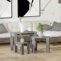 vidaXL Mesas apilables 3 pzas madera contrachapada color gris Sonoma vidaXL Mesas apilables 3 pzas madera contrachapada color gris Sonoma