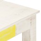 vidaXL Mesa de centro de madera de mango maciza blanca 110x60x45 cm vidaXL Mesa de centro de madera de mango maciza blanca 110x60x45 cm
